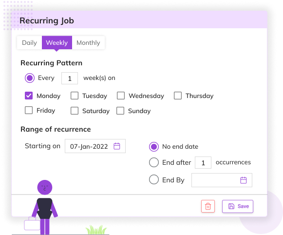 EyeOnTask Recurring-Jobs