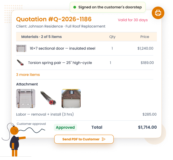 Garage Door Quotation and Estimation