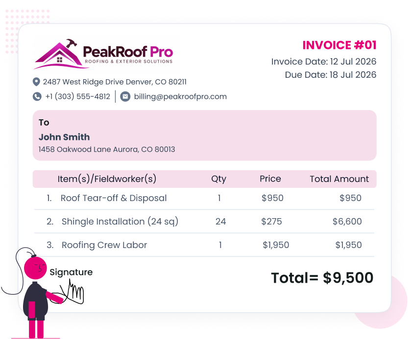 EyeOnTask Invoice Billing