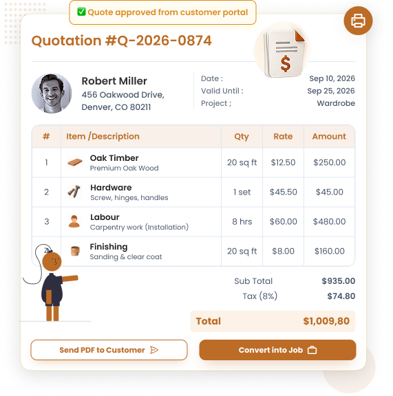 Carpentry Quotation and Estimation