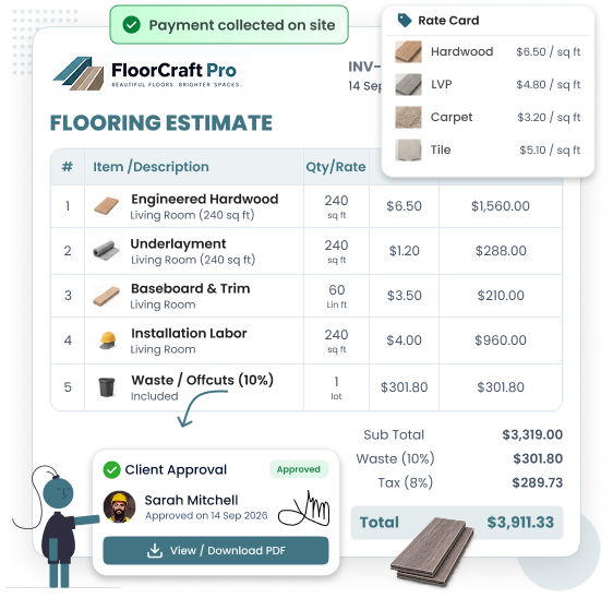 Flooring estimate