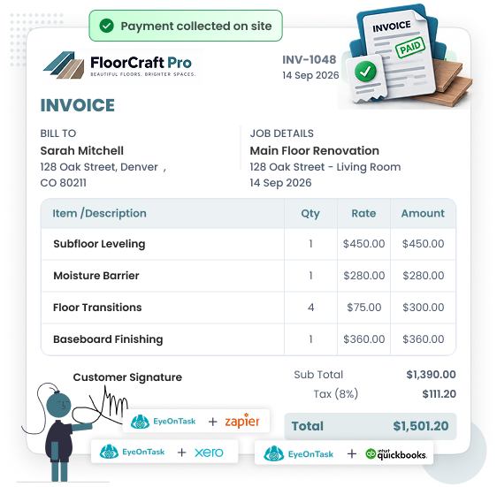 Flooring invoicing