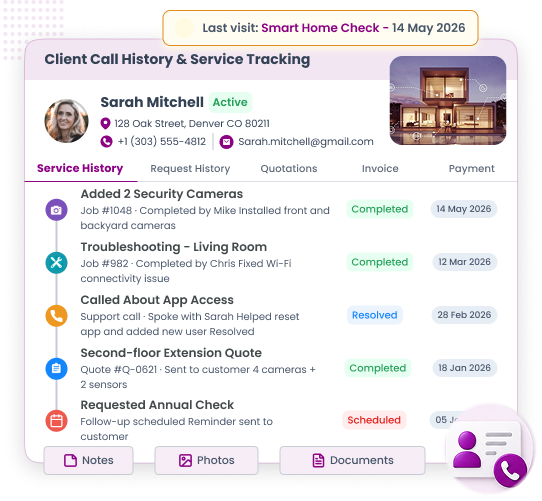 Home Automation Service History