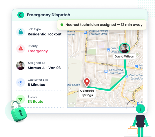 Locksmith Emergency Dispatch Software