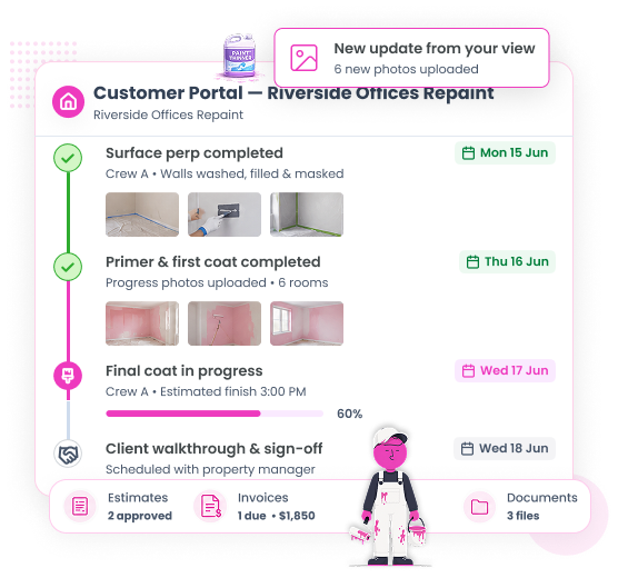 Painting Contractor Customer Portal