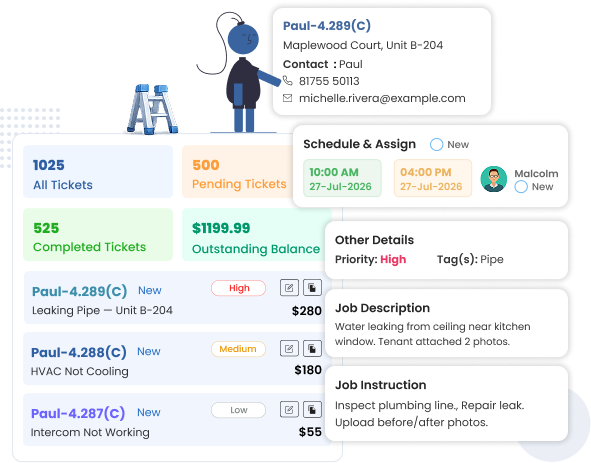 Property Maintenance Customer Portal Tenant Tickets