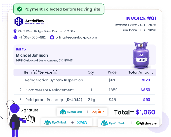 Refrigeration Invoicing and Billing