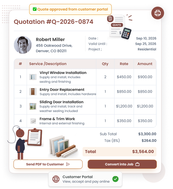 Window Door Installation Quotation and Estimation